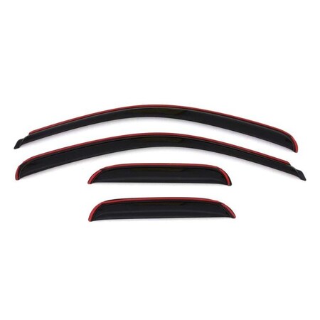 Ventshade Rainguards, Aerodynamic Design, In-Channel, Smoke, Acrylic, Set Of 4 194040