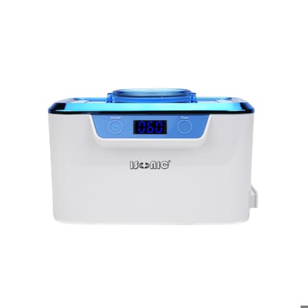 Isonic Miniaturized Commercial Ultrasonic Cleaner, white and sapphire blue colors DS310-WS