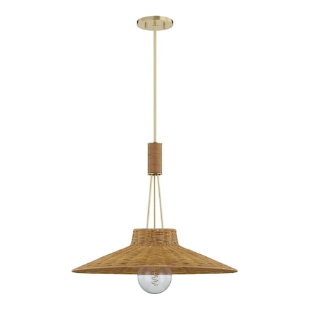 Mitzi Laudine 1 Light Pendant 24.5 In. Aged Brass H921701-AGB