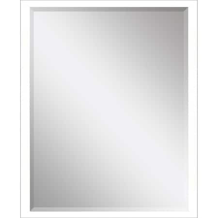 Homeroots 50" White Solid Wood Framed Accent Mirror 632819