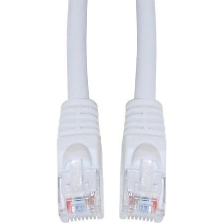 Cable Wholesale Cat6 White Ethernet Patch Cable Snagless Molded Boot 7 foot 10X8-09107