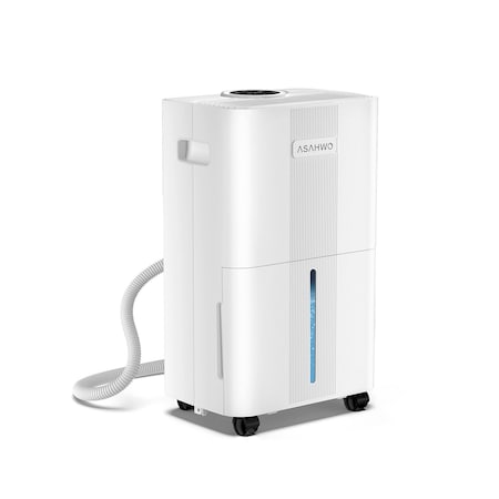 Edendirect 21 pt. 2,000 sq.ft. Home Dehumidifier for Bathroom in White, with Drain Hose, Bucket, Auto Defrost ZRPD20B