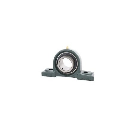 Ntn Pillow Block Bearing, Cast Iron Housing Material, Set Screw, Ball, 2-1/2 in Dia, Alloy Steel Insert Material UCPX13-208D1