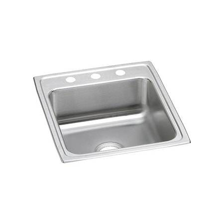 Just Manufacturing Bowl Drop-In Sink, 22"x19.5"x4.5", Gray SLADA2219A452-J