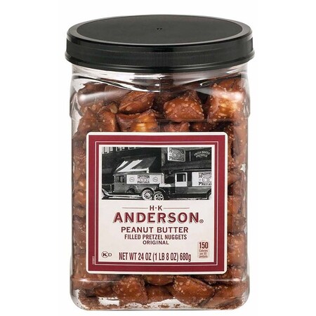 H.K. Anderson Pretzel Nugget, Peanut Butter, 24 oz, Jar 689386