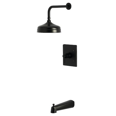 Kingston Brass Single-Handle Pressure Balanced Tub and Shower Faucet, Matte Black KB6340NDL