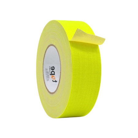 Wod Tape GTC12F Gaffer Tape Fluorescent Yellow 6 in. X 60 ft., 8PK WOD GTC12F-06000-8-60-FYE