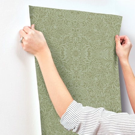 A-Street Prints Ceiling Green Intricate Floral Wallpaper 4171-82071