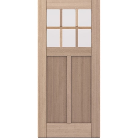 Doornmore CRF-P2G6, 37.75" x 82" ( 36" Door) Right Hand, Mahogany SDL 6 Lite Exterior Door CRF-P2G6-SW-3680_1_RI