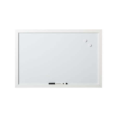 Mastervision Magnetic Dry-Erase Board, White MDF Frame, 18" X 24" MM040016619