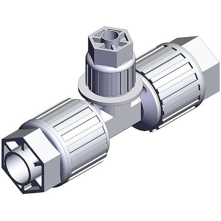 Smc High Purity Fitting, Reducer, PFA, Tee LQ3T4A-R2