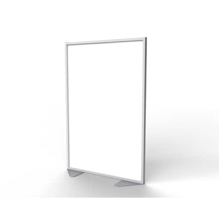 Ghent Floor Partition, Aluminum Frame with Magnetic Porcelain Panel, 72''H x 48''W MP7248-20