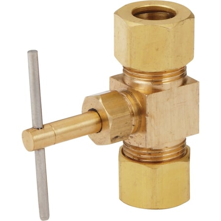 Do It Best 3/8'' Tube x 3/8'' Tube Brass Straight Needle Valve 45-52-CLF