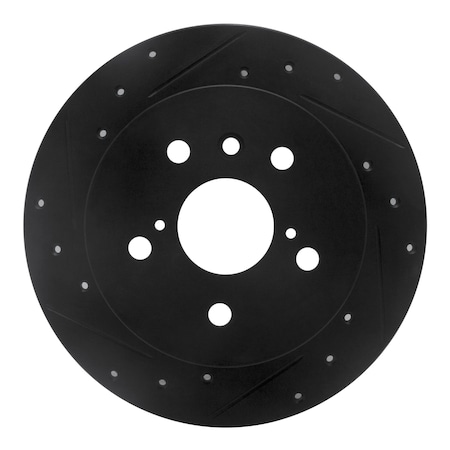 Dynamic Friction Co DFC Brake Rotor - Drilled and Slotted - Black 633-76152L