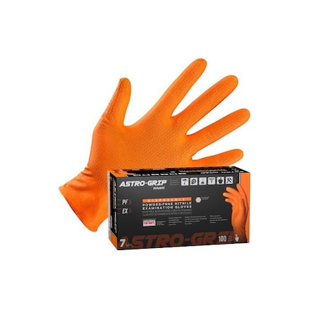 Sas Safety Disposable Gloves, 7 mil Palm, Latex, M, 100 PK SA66472
