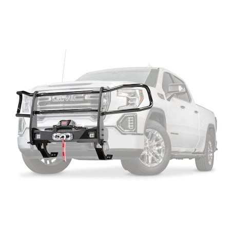 Warn 1-Piece Powder Coated Black Steel Brush Guard Requires Mounting Kit 108226