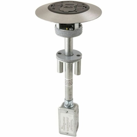 Hubbell Wiring Device-Kellems Poke-Through Box, Wiring Box Type, Aluminum PT2X2ALU3