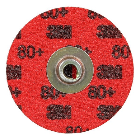 3M Quick-Change Disc, 80 Grit, 3 in, PK50 7100342641