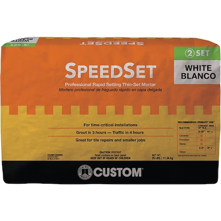 Custom Building Products 25 Lb. White SpeedSet Fortified Thin-Set Mortar SDSW25