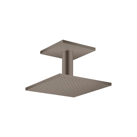 Axor ShowerSolutions Showerhead 250 Square 2-Jet Ceiling Connection, 2.5 GPM in Brushed Black Chrome 35312341