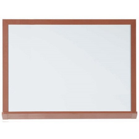 Aarco Architectural High Performance White Porcelain Markerboard w/ Wood Grained Aluminum Trim 420OD3648