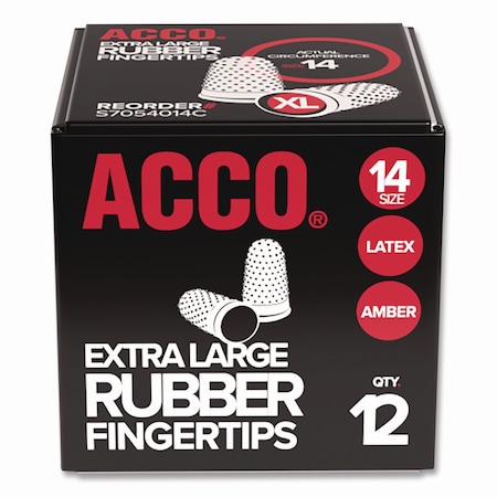 Swingline Rubber Finger Tips, Size 14, X-Large, PK12 ACC54014