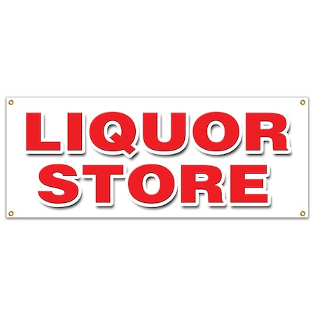 Signmission Liquor Store, 18 Inch x 48 Inch, Banner B-Liquor Store