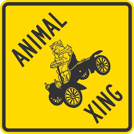 Lyle Animal Xing (w/graphic), 24x24, Diamond Grade, Yellow G-12612-DG_24x24