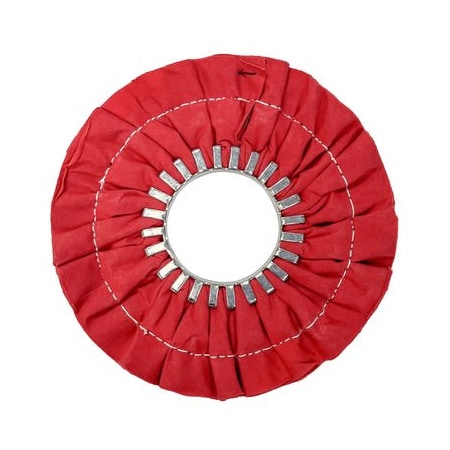 Renegade Products Usa 9" Stitched Airway Buffing Wheels, Red, Single Stitch, No Center Plate FAW9X3N2-16PRTX-SO