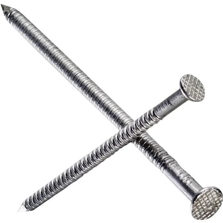 Simpson Strong-Tie Deck Nail, 8D, 2-1/2 in L, 304 Stainless Steel, Bright, Full Round Head, Annular Ring Shank S8PTD5