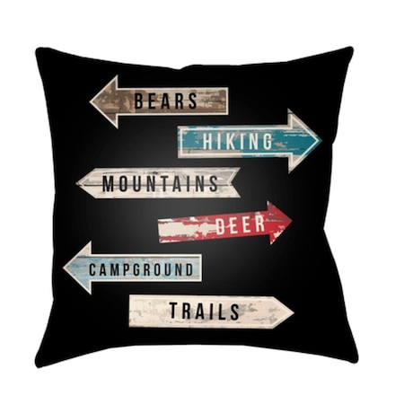 Artistic Weavers Lodge Cabin Compass Poly Filled Pillow - 26 x 26 in. LGCB2064-2626