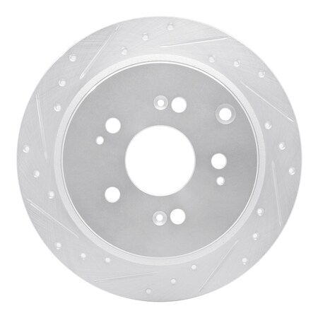 Dynamic Friction Co DFC Brake Rotor - Drilled and Slotted - Silver 631-59050L