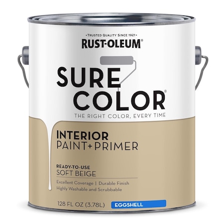 Rust-Oleum Sure Color Eggshell Soft Beige Water-Based Paint + Primer Interior 1 gal 380222