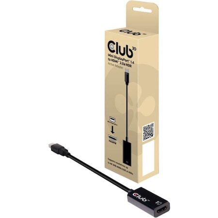 Club 3D B.V Mini Display Port 1.4 Male To Hdmi 2.0 Female 4K 60Hz Uhd/ 3D Active CAC-1180