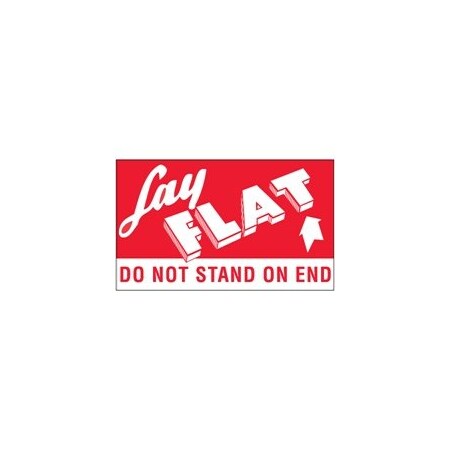 Bubblefast 3 x 5'' - ''Lay Flat - Do Not Stand On End'' Labels BFDL1420