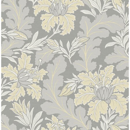 A-Street Prints Butterfield Light Grey Floral Wallpaper 2970-26142