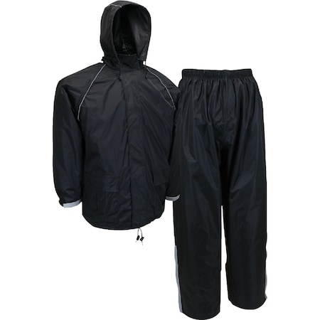 Boss 2XL 3-Piece Black Polyester Rain Suit B44520/2XL