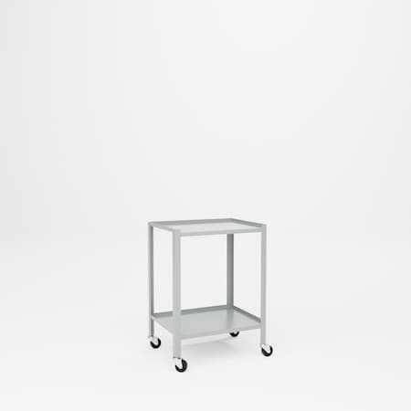 Pucel Utility Table, 19 in W x 25 in D x 34 in H, Two Shelf, Black TU-1925-2-C3