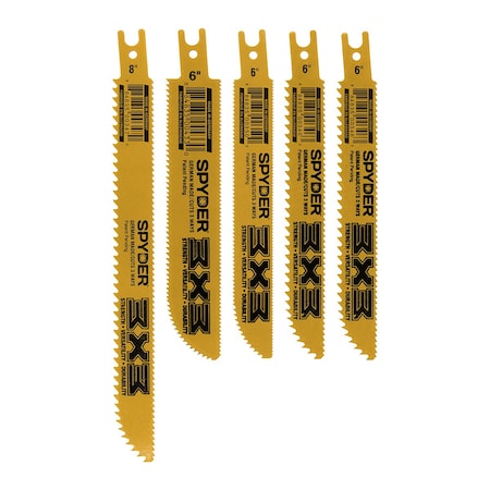 Spyder 5pc 3X3 Recip Saw Blade Kit 200228