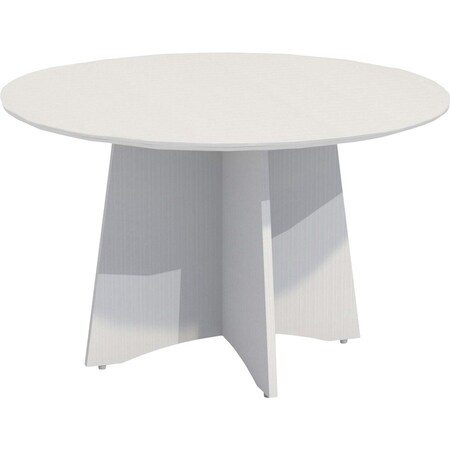 Mayline Medina Round Conference Table, Textured Sea Salt Wood, MDF Frame, 48 in Dia x 29.5 in H MNCR48TSS