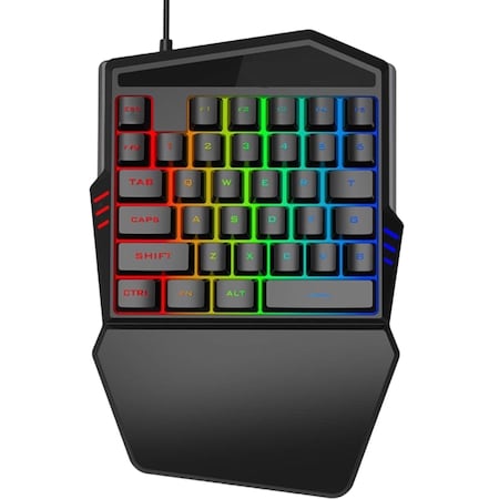 Sanoxy One-Hand Gaming Keyboard Backlit 35 Keys Ergonomic Black SNX-ONEHND-KYB