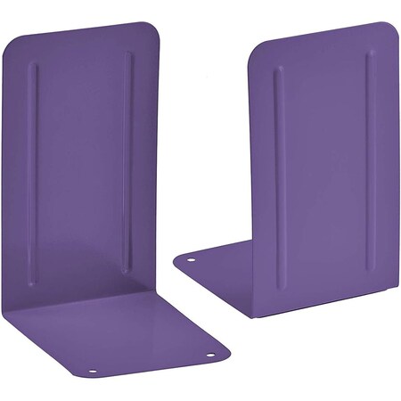 Acrimet Steel Metal Bookends for Shelves, Heavy Duty, for Large books, Purple, 2PK 292.4