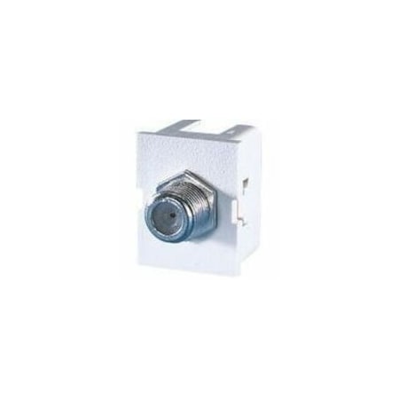 Ortronics 1-PORT F-TYPE INSERT, TRACKJACK, FOG WHITE 63700006