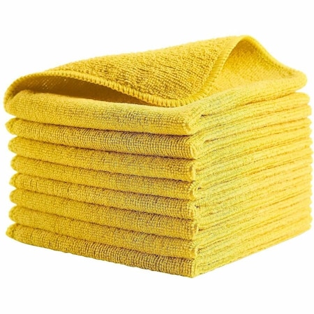 Rubbermaid Commercial Microfiber Cleaning Cloths, 16 x 16, Yellow, PK24 1820584