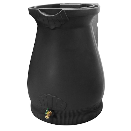Good Ideas Rain Wizard Urn 65 Gallon Rain Barrel - Black RWURN-BLK