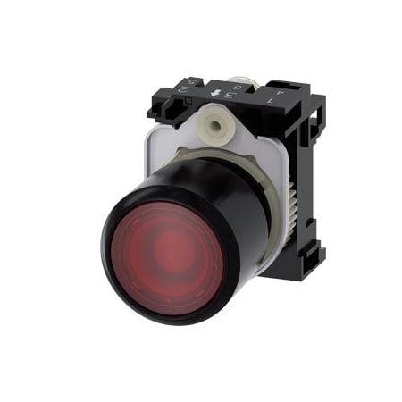 Siemens Pushbutton, compact, with extended stroke 12 mm, 22 mm, round 3SU1201-0EB20-0AA0