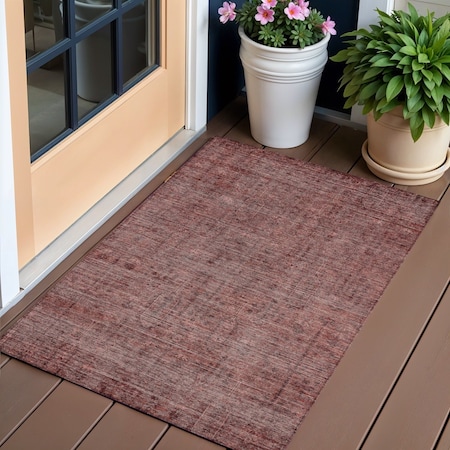 Homeroots 3' X 5' Orange And Copper Southwestern Washable Indoor Outdoor Area Rug 587074