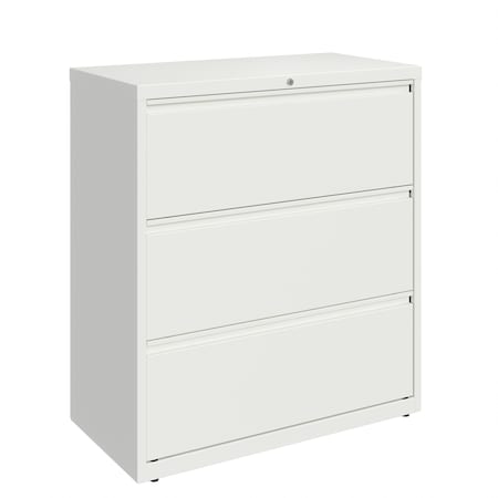 Hirsh 36 in W 3 Drawer Lateral File Cabinet, White, A4/Legal/Letter 23701