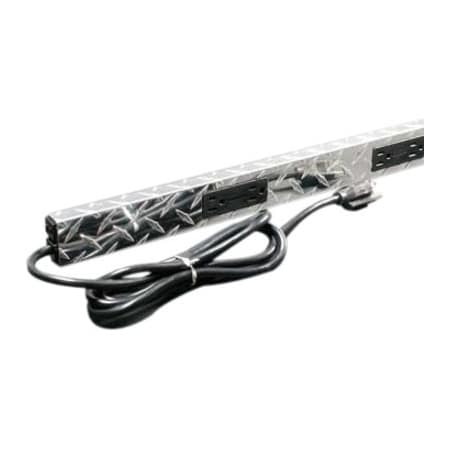 Wiremold Power Strip, Surge, 6 ft., Silver PM48TC