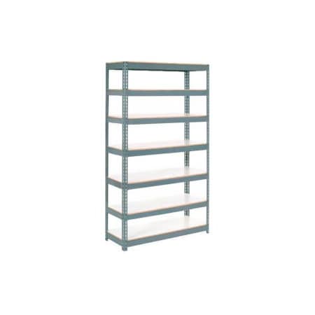 Global Equipment Extra Heavy Duty Shelving 48Wx12Dx96H 7 Shelves 1500 lbs. Cap. Per Shelf GRY 236782GY